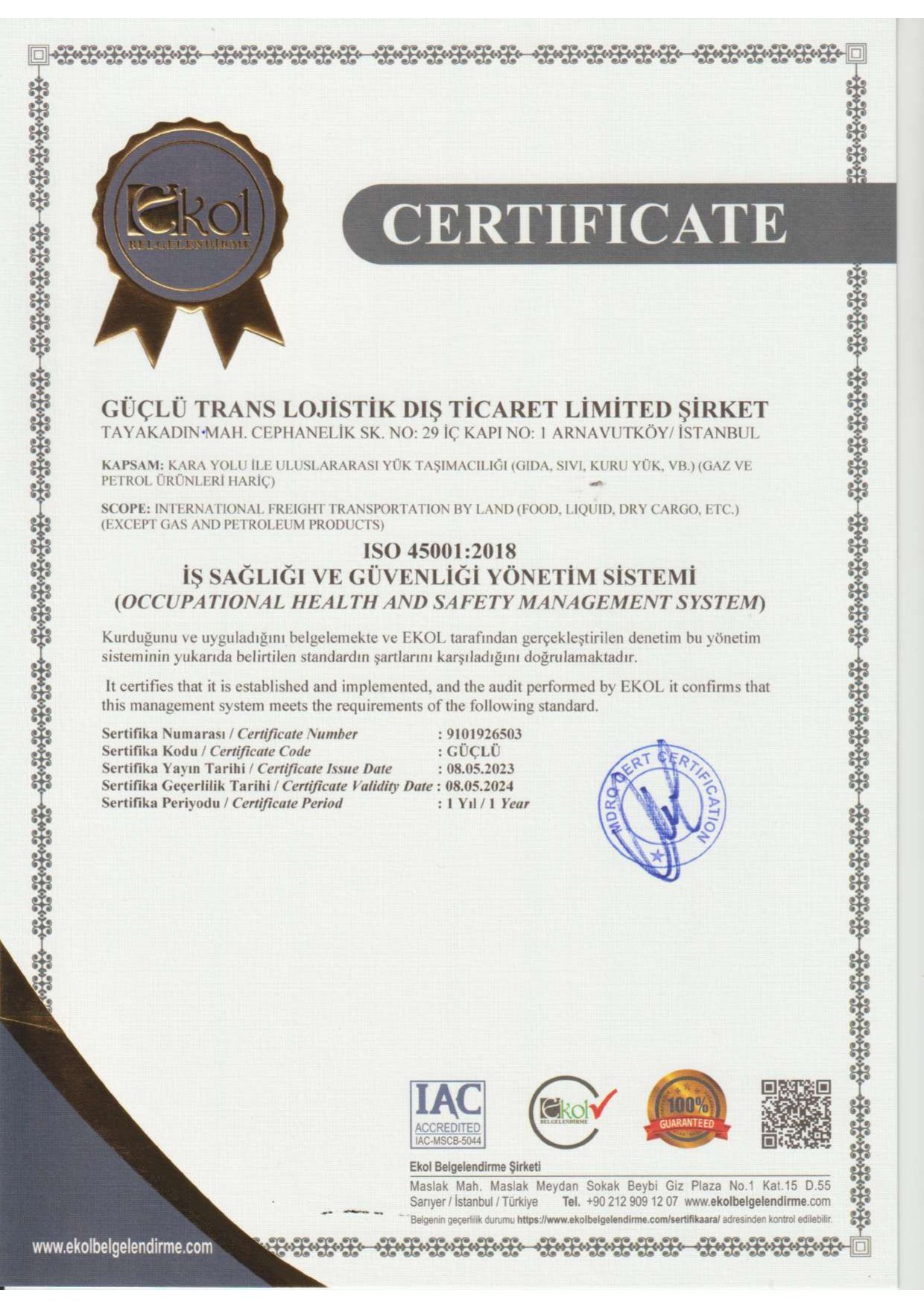 ISO 45001:2018